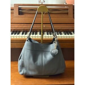 Coach Lexy Shoulder Bag Grey Pebble Leather Hobo F28997 Mens Womens